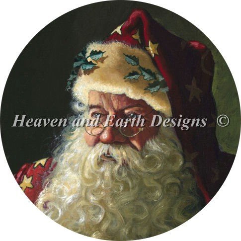 Ornament Portrait of Father Christmas - Click Image to Close